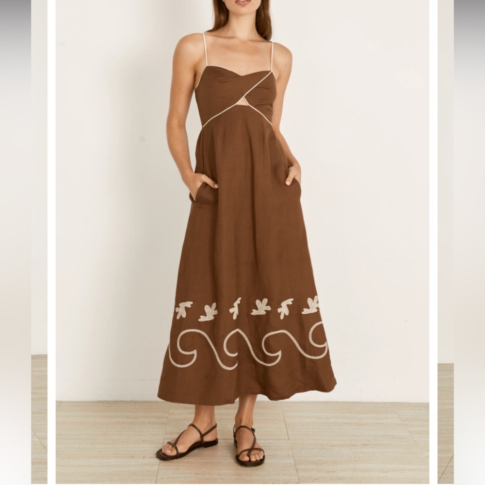 Mon Renn fresco embroidered sundress